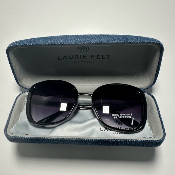 Laurie Felt Black Sunglasses - Picture 1 of 4